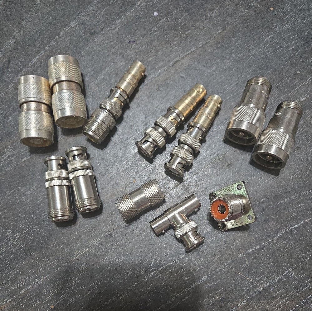 12 Piece Vintage General Radio Adaptors BNC Adaptors