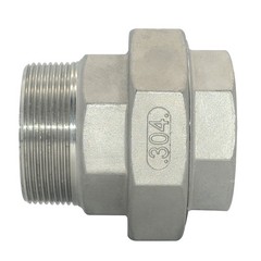 2″ inch NPT Female to Male Malleable Straight Union Coupling Pipe Fitting SS 304