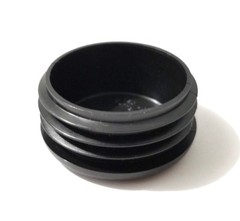 (2) Round Black Tubing End Plugs Plastic Insert Caps 1-3/4″ 1.75″ OD 14-20 Gage
