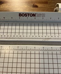 VINTAGE 12″ Boston 2612 Cast Iron & Wood Guillotine Paper Cutter Trimmer