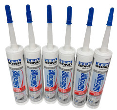 Tek Bond White 100% Premium Silicone Caulk Kitchen & Bath 10.1 OZ (6 Pack)