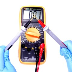 Multimeter Test Lead Kit with Push On Alligator Clip Mini Grabber Test Hook