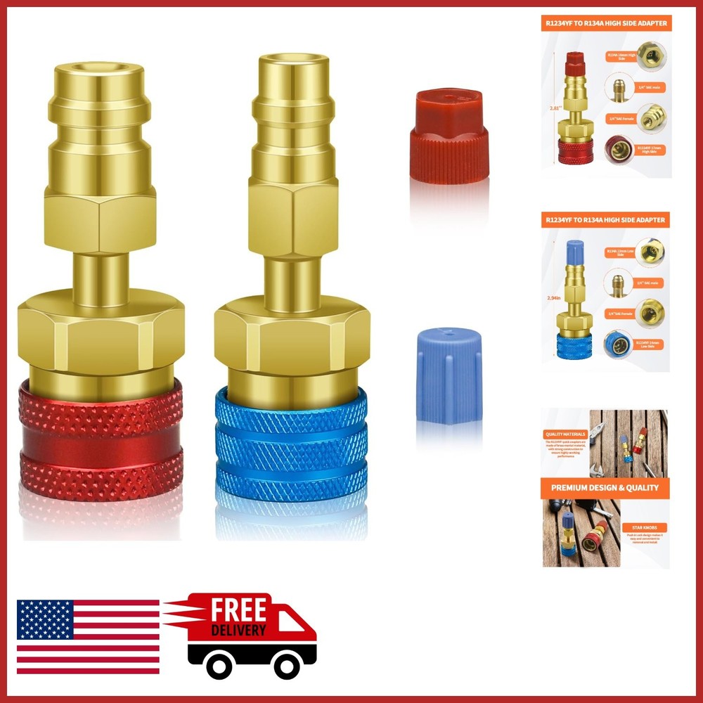 R1234YF Adapter Kit for R134A AC Charging with Quick Connect Couplers