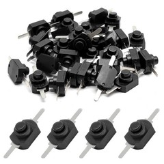Litoexpe 50pcs Black Latching Mini ON/Off Switch SelfLock Micro Push Button S…