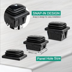 12V 10A 6Pin 3-Position Momentary Rocker Switch Waterproof Polarity Reverse KCD4