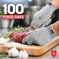 Cut Resistant Gloves Food Grade — 100% Food Safe — Level 5 Meat Cutting Glove…