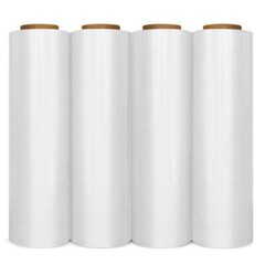 Cast Hand Stretch Wrap 18″ x 1000′ 80 Gauge Plastic Bundling Shrink Film 4 Rolls