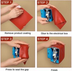 10pc 7×7″ Firestop Putty Pads Fire Barrier Soundproof Sealant Outlet Box 260min