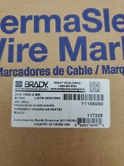 Brady 2HX-1500-2-BK PermaSleeve Wire Marking Sleeves 1.50″ 1.969″ Polyolefin