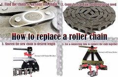 Jeremywell #40NP Nickel Plated Roller Chain 10 Feet with 2 Connecting Links