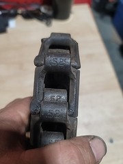 No 52 Detachable Cast Iron Chain 10′ Flat Link Vtg Farm Implement Cm52 IHC Tag