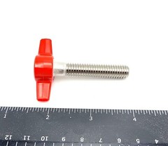 3/8″ Thumb Screw T Bolts Red Butterfly Tee Wing 1 1/2″ Plastic Knob Stainless