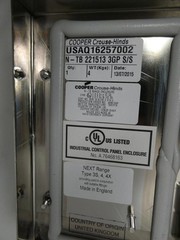 Crouse Hinds N-TB 221513 3GP S/S USAQ16257002 Stainless Pambox 9in 6in 4in