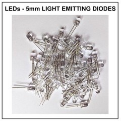 10 pcs 5mm LEDs Red, Yellow, Green, Blue, Clear -Choose color