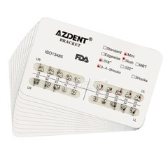 10 sets Dental Orthodontics Metal Brackets Brace Mini Roth Slot.018″ Hooks 3-4-5