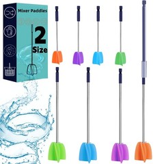 8PCS Silicone Resin Mixer Paddles Reusable Paint Epoxy Mixing Attachments