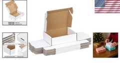 Small Mailing Boxes 50 Pack 7x5x2 Inches White Cardboard Shipping Supplies