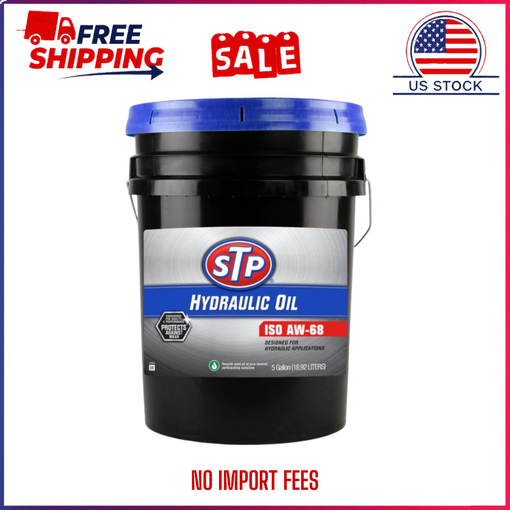STP AW68 Hydraulic Oil, Anti-Wear Hydraulic Fluid, 5 Gallon