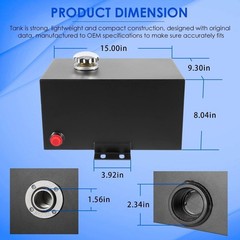 5 Gallon 14 Gauge Steel Hydraulic Fluid Reservoir Tank with Breather Cap