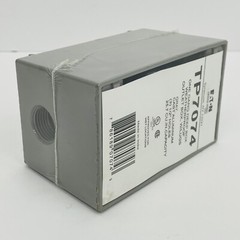Eaton TP7074 1-Gang Cast Aluminum Weatherproof Deep Outlet Box W/Lugs Gray ~NEW~