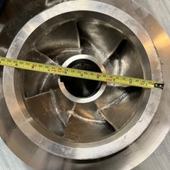 Unmarked Stainless Steel Closed Impeller For Centrifugal Pump