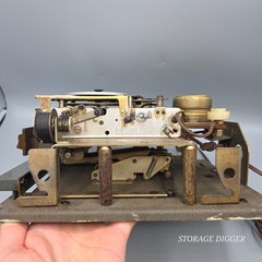 VTG Stromberg Model 14 Time Clock Corded Gray Metal Case Industrial Punch Clock