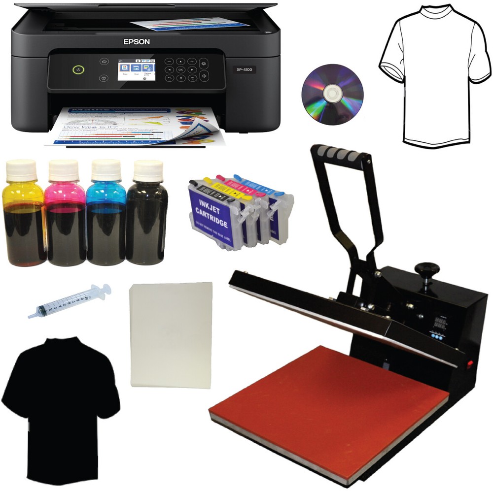 15×15 Heat Press Wireless Printer Bulk Ink Transfer Paper Tshirt Start-up Bundle