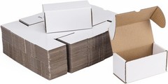 Self-Locking 100 Count White Shipping Boxes – Ideal for Small Business Shipping