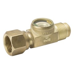 MUELLER Sight Glass, 3/8 in, Flare, Brass 809GZ5