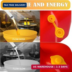 5-Pack Gas Can Vent Cap Kit – Yellow Vent Plugs for Old Style Fuel Jugs