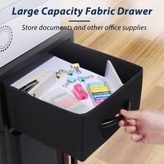 Kokorona Computer Tower Stand with Drawer Mobile PC Tower Stand for Under Desk