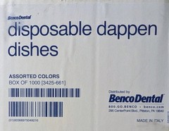 Benco Dental Disposable Dappen Dishes Assorted Colors Box of 1000 #3425-661