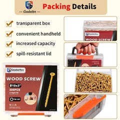 #10 x 3″ Deck Screws T25 Torx Drive Self Tapping Wood Decking Fencing Screws US