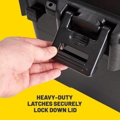 Plano Storage Box 14 Gal Plastic Heavy Duty Black Stackable Lockable Tote