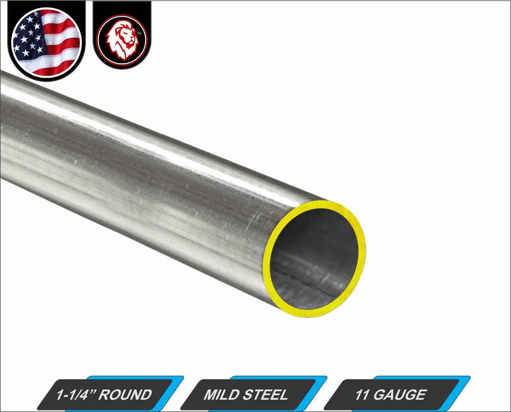 1-1/4″ Round Metal Tube – Mild Steel – 11 gauge – ERW – 24″ Long (2-ft)