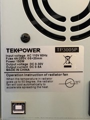 Tekpower TP3005P Programmable Variable Linear DC Power Supply 0-30V at 0-5A