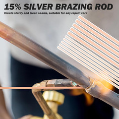 40 Sticks 15% Silver Brazing Rods AWS Bcup-5 15% Silver Solder Phos Copper Brazi