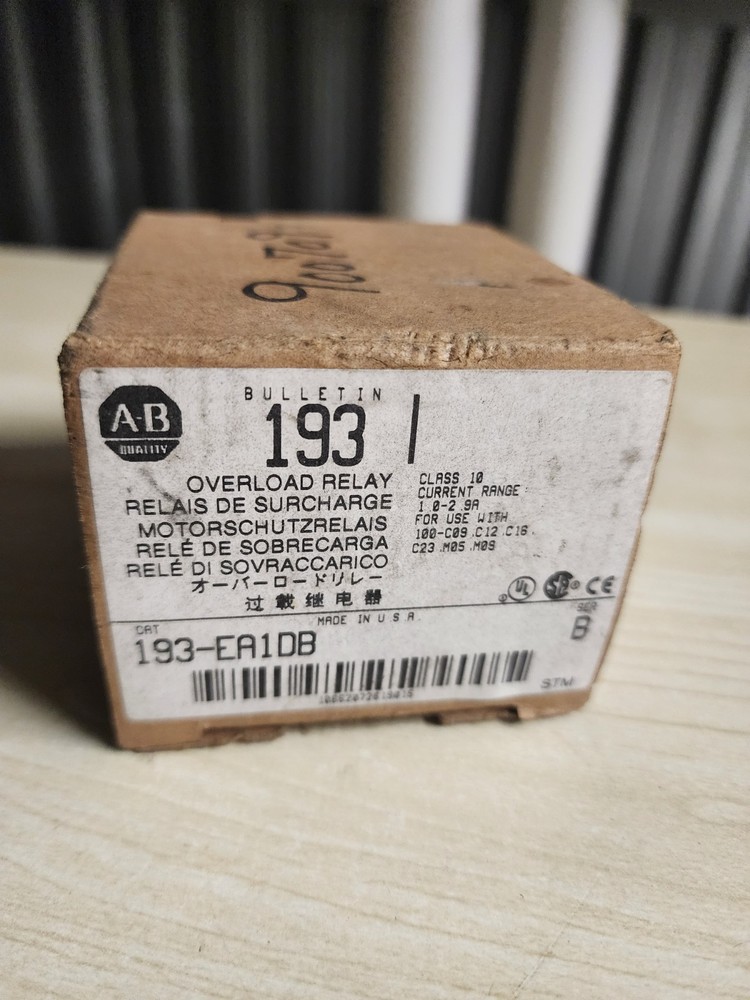 Allen Bradley 193-EA1DB /B Motor Protection Overload Relay 1-2.9A