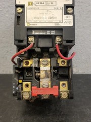 SQUARE D AC Starter: 8536SBO2V02S, 1H491, 3 Poles, NEMA Size 0, 18 A, 120V