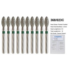Dental Diamond Burs FG Round End Taper Football Cylinder Coarse High Speed Burr