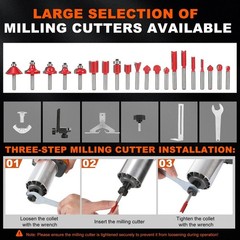 Upgraded 21V Cordless Compact Wood Router Tool for Brushless Hand Wood Trimmer