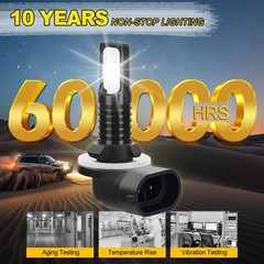 2x White 6000K LED Headlight Bulbs for Deere Tractor 3038R, 3039R, 3045R, 3045R