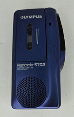 Olympus Pearlcorder S702 Microcassette Voice Recorder FOR PARTS NOT WORKING