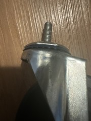 Rubber Wheel Stem Type Swivel Casters W/ Brakes Possibly Never Used