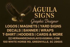 Aguila Signs Graphic Designer Graphic Sign Black Business Logo Sign/Ad ,