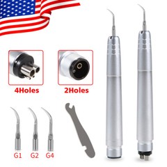 Dental Ultrasonic Air Scaler Handpiece 2/4Hole Oral Hygienist 3 Tips G1 G2 G4
