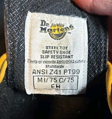 Dr Martens Air Wair P0313 Industrial Steel Toe Work Shoes Brown Leather Size M9