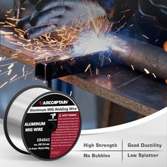 ARCCAPTAIN Silicon Aluminum Welding Wire ER4043 .030″ Mig Welding Wire, 1 Pound