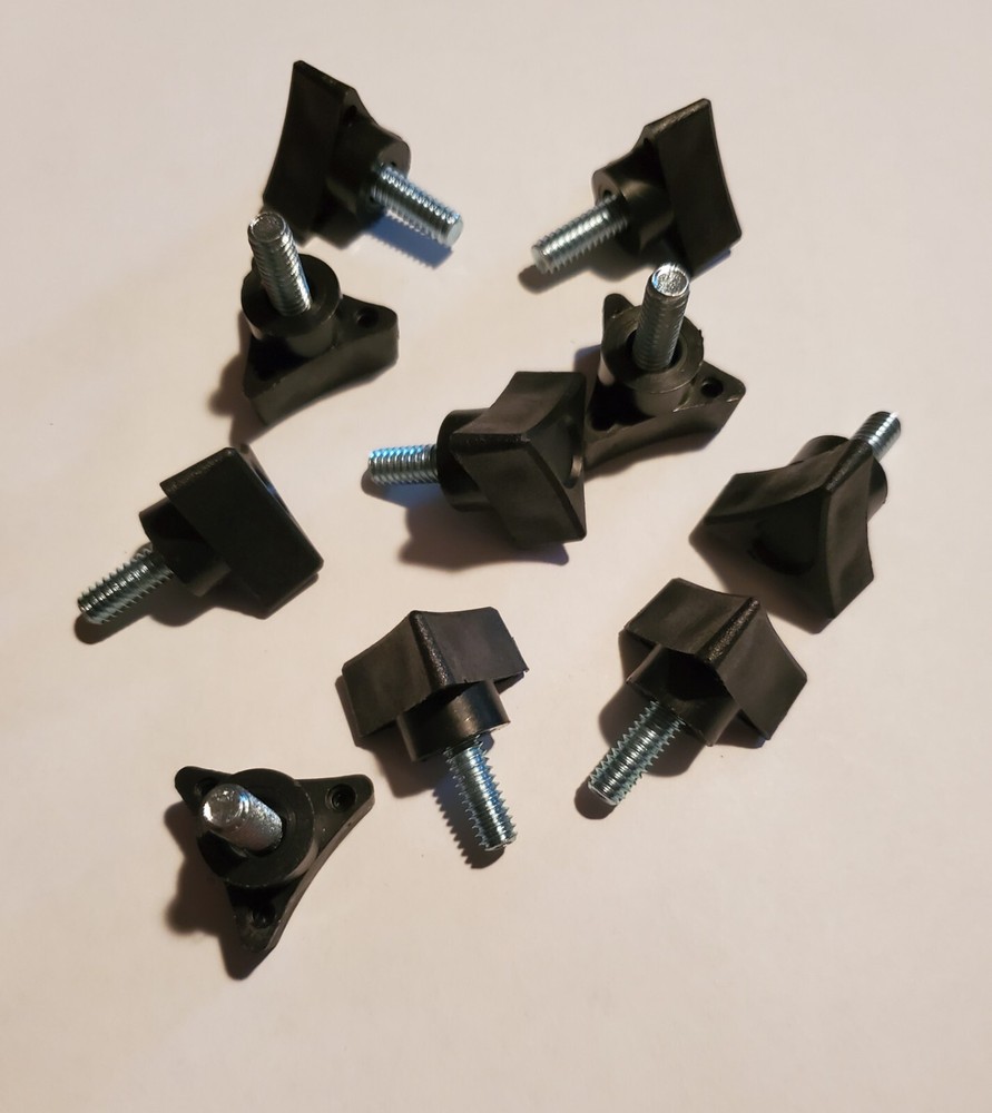 1/4″-20 x 5/8″ Plastic Knob Thumb Screw Tee Wing NEW 10 pack Black 516683