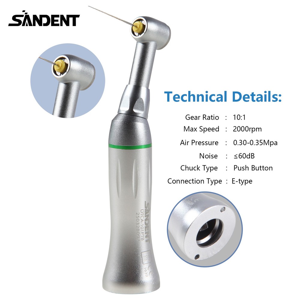 SANDENT Dental Endo reziprokes Handstück 10:1 Winkelstück Endodontie 90° Contra